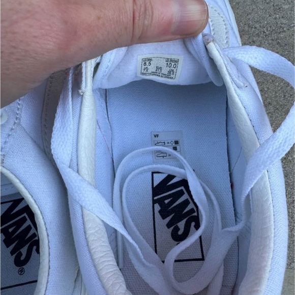 White Vans Old Skool Sneakers - Picture 2 of 4